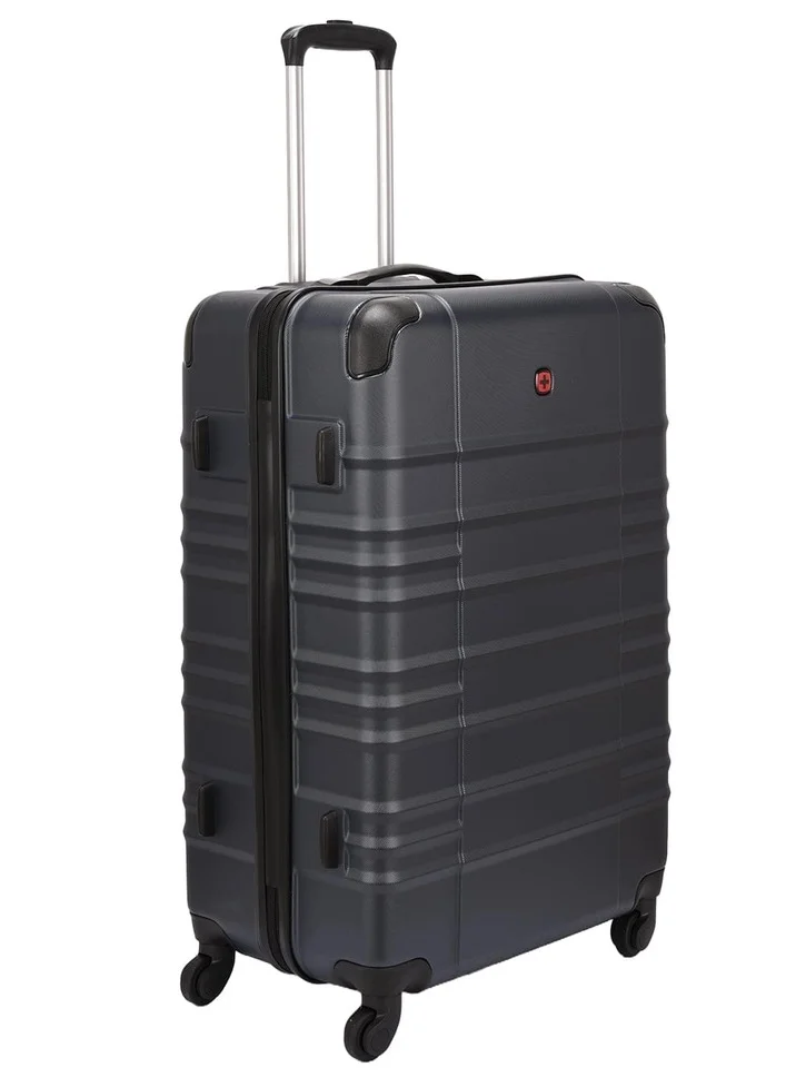 Wenger Navy blue Amplar 3 Piece (53+65+75 Cm) 4-Double Wheeled Hardside Non-Expandable Luggage Trolley Set - Navy Blue  | Best Price UAE